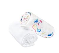 FlyIdeas Draps Housse 80x160 cm Alese Lit Bebe, Lot 2 Pcs. - 1 Drap Housse + 1 Alèse Protégé Matelas Imperméable Linge pour Lit, Berceau & Matelas 160x80 cm, 100% Pure et Doux Coton Certif.