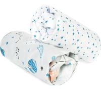 FlyIdeas Draps-housses pour poussettes et landaus Paniers de Moïse 75x35 cm, 2 STK. - 2 draps-housses Parfaits pour le matelas ovale de la poussette bébé