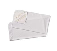 FlyIdeas Housses Protège Matelas Couffin et Nacelle Bebe 35x75 cm, Lot 2 Pcs Draps Housse Imperméables en Bambou Compatible avec Berceau Ronde et Ovale - Absorbante Hypoallergénique sans Phtalates