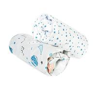 FlyIdeas Lot de 2 Draps Housse 140x70 cm pour Bebe en 100% Pure et Doux Coton Certifiè, Draps Ajustables pour Lit & Berceau avec Beaux Motifs Unisexes, Made in EU