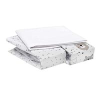 Flyideas Lot de 2 Draps Housses en Flanelle et 1 Protège Matelas Imperméable pour Landau et Nacelle 75x35 cm - Drap 100% Coton Doux et Chaud pour Bébé Parfait pour l'hiver