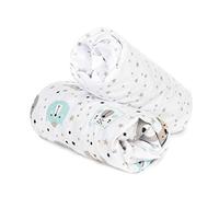 FlyIdeas Lot de 2 Draps Housses en Flanelle pour Lit Bebe 70x140 cm - Alese 100% Coton Doux et Chaud pour Bébé Parfait pour l'hiver