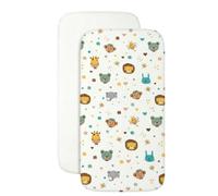 FlyIdeas Lot de 2 draps-housses (Jungle, 75 x 35 cm)