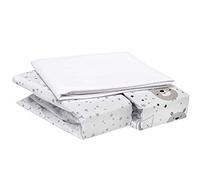 FlyIdeas Lot de 3 Draps Housses Cododo 50x83 cm en Coton Bio - 2 Draps Housses Élastiqués + 1 Protège-Matelas Imperméable - Compatible avec Berceaux Cododo et Matelas Bébé 50x80, 50x85, 40x80