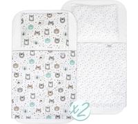 FlyIdeas Next 2 me Drap-housse lit d'appoint bébé 83x50 cm, 8 STK. - 100% Certifié. Coton - Kit complet avec protège-matelas imperméable