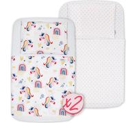 FlyIdeas Next 2 me Drap-housse lit d'appoint bébé 83x50 cm, 8 STK. - 100% Certifié. Coton - Kit complet avec protège-matelas imperméable