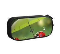 FLYIFE Adorable trousse à crayons en forme de coccinelle avec parapluie avec 2 compartiments pour filles, garçons, étudiants, école, bureau, université, noir, Noir , Taille unique, Cartable
