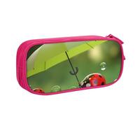 FLYIFE Adorable trousse à crayons en forme de coccinelle avec parapluie avec 2 compartiments pour filles, garçons, étudiants, école, bureau, université, noir, rose, Taille unique, Cartable