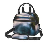 FLYIFE Beau sac à déjeuner isotherme avec bandoulière réglable pour pique-nique, travail, école, voyage