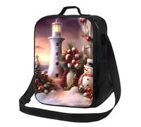 FLYIFE Beau sac à déjeuner isotherme imprimé avec bandoulière réglable, sac fourre-tout isotherme portable pour pique-nique/travail/école/voyage