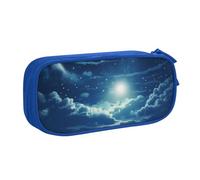 FLYIFE Beautiful Night Grande trousse à crayons avec 2 compartiments pour filles, garçons, étudiants, école, bureau, université, noir, bleu, Taille unique, Cartable