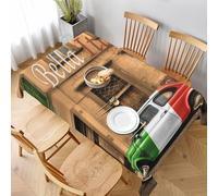 FLYIFE Belle nappe rectangulaire imprimée Italie 228 x 152 cm - résistante à l'eau, infroissable, parfaite pour les repas et les événements