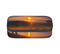 FLYIFE Belle trousse à crayons imprimée rose grande capacité avec fermeture éclair pour papeterie, trousse de maquillage pour l'école, le bureau, adulte, adolescent, fille, garçon, Beau lever de