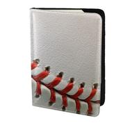 FLYIFE Étui de passeport en cuir avec imprimé ballon de sport et baseball de 14 cm pour homme et femme, Noir , Taille unique