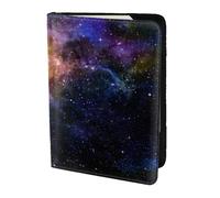 FLYIFE Étui de passeport en cuir imprimé galaxie dans l'univers de 14 cm pour homme et femme, Noir , Taille unique