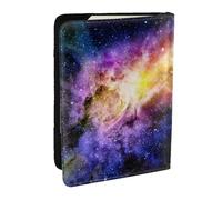 FLYIFE Étui de passeport imprimé galaxie dans l'univers, étui en cuir PU pour passeport de voyage portefeuille pour femmes et hommes, Noir , Taille unique