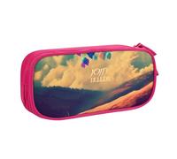 FLYIFE Follow_Your_Dreams Grande trousse à crayons avec 2 compartiments pour filles, garçons, étudiants, école, bureau, université, noir, rose, Taille unique, Cartable