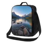 FLYIFE Glacier National Park Sac à déjeuner isotherme imprimé avec bandoulière réglable, sac fourre-tout isotherme portable pour pique-nique, travail, école, voyage