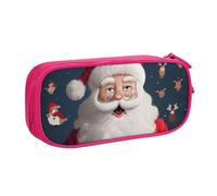 FLYIFE Grande trousse à crayons de Noël avec 2 compartiments pour filles, garçons, étudiants, école, bureau, université, noir, rose, Taille unique, Cartable