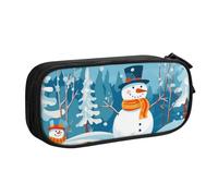 FLYIFE Grande trousse à crayons d'hiver avec 2 compartiments pour filles, garçons, étudiants, école, bureau, université, noir, Noir , Taille unique, Cartable