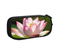FLYIFE Grande trousse à crayons Lotus Blossom avec 2 compartiments pour filles, garçons, étudiants, école, bureau, université, noir, Noir , Taille unique, Cartable
