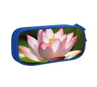 FLYIFE Grande trousse à crayons Lotus Blossom avec 2 compartiments pour filles, garçons, étudiants, école, bureau, université, noir, bleu, Taille unique, Cartable