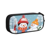 FLYIFE Grande trousse à crayons Merry Christmas avec 2 compartiments pour filles, garçons, étudiants, école, bureau, université, noir, Noir , Taille unique, Cartable