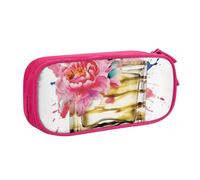 FLYIFE Grande trousse à crayons tendance avec 2 compartiments pour filles, garçons, étudiants, école, bureau, université, noir, rose, Taille unique, Cartable