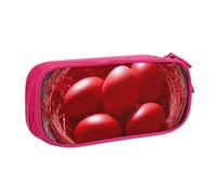 FLYIFE Red Eggs Grande trousse à crayons avec 2 compartiments pour filles, garçons, étudiants, école, bureau, université, noir, rose, Taille unique, Cartable