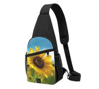FLYIFE Sac à bandoulière imprimé feuille colorée pour homme et femme, sac à dos à bandoulière décontracté, Magnifique tournesol., Taille unique