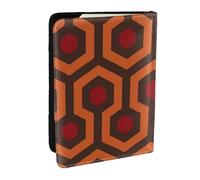 FLYIFE Shining Overlook Étui de passeport imprimé en cuir PU pour passeport de voyage pour homme et femme, Noir , Taille unique