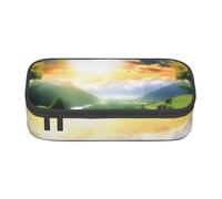 FLYIFE Trousse à crayons imprimée de feuilles colorées de grande capacité avec fermeture éclair pour papeterie, trousse de maquillage pour l'école, le bureau, adulte, adolescent, fille, garçon, Beau