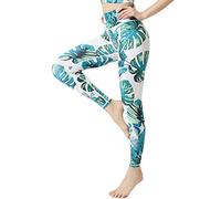 FLYILY Legging de Sport Femme Taille Haute Pantalon Yoga Mode Faire des Exercices Leggings(2-Greenleaf,M)