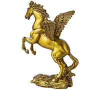 Flying Angel Horse Statue du Zodiaque Chinois en Laiton Pegasus Home Office Table Top Sculpture Animale Cadeau décoratif Feng Shui Collection 0813