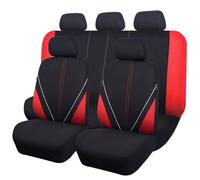 Flying Banner Ensemble Complet de Housses de siège de Voiture universelles en Maille Respirante compatibles avec Les airbags (Noir et Rouge)