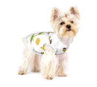 Flying Bees Débardeur léger sans manches avec imprimé marguerites et miel pour petits chiens