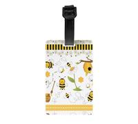 Flying Bees Étiquettes à bagages avec couverture d'intimité arrière intégrale - Identifiant de valise lumineux pour voyage, croisière et plus encore
