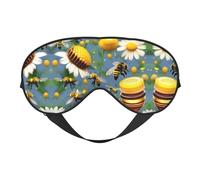 Flying Bees Masque doux pour les yeux pour homme et femme avec sangle réglable pour voyage, yoga, sieste, travail