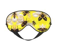 Flying Bees Masque pour les yeux doux double face réversible et réglable pour un ajustement parfait, bloque la lumière