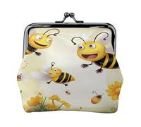 Flying Bees Porte-monnaie compact pour femme avec serrure étanche pour cadeaux de voyage, Noir , Taille unique, Sac à dos décontracté
