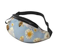 Flying Bees Sac banane pour homme et femme avec sangle réglable pour randonnée, course à pied, voyage, cyclisme, Noir , Taille unique, Sac à dos décontracté