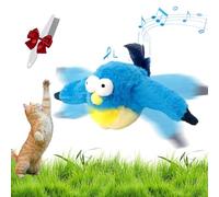 Flying Bird Cat Toy, Chirping & Flapping Wings Interactive Cat Toys (G) | USB Rechargeable Simulated Sparrow with Catnip, Kitten Exercise & Mental Health Pet Toy Gift