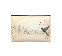 Flying Bird Trousse à maquillage réutilisable en papier imperméable et légère pour voyage, école et utilisation quotidienne Motif imprimé complet pour femmes, étudiants, écologistes, Noir , Taille