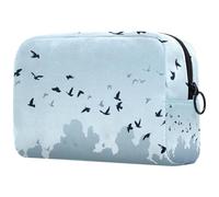 Flying Birds Trousse de toilette pour femme avec fermeture éclair, multicolore, 18.5x7.5x13cm/7.3x3x5.1in, Trousse de toilette
