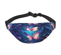 Flying Butterfly Grand sac banane tendance pour voyage, décontracté, convient pour le sport, la course à pied, le cyclisme, les voyages, la pêche
