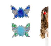 Flying Butterfly Hairpin,Flying Butterfly Hair Accessory,Moving Butterfly Hair Clips,Moving Elegant Metal Side Shiny (2pcs-A)