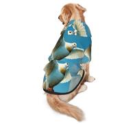 Flying Dove Sweat à capuche pour chien en polyester doux et respirant pour chiens de taille moyenne et grande