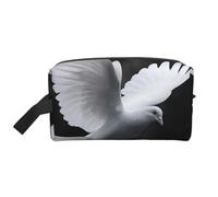Flying Dove Trousse de maquillage de voyage portable de grande capacité pour femme, blanc, Taille unique, Trousse de maquillage