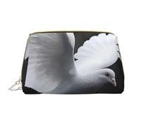Flying Dove Trousse de toilette imprimée pour femme et maman, grande trousse de maquillage de voyage en cuir PVC, cadeau mignon, trousse de toilette avec fermeture éclair, blanc, Taille unique,