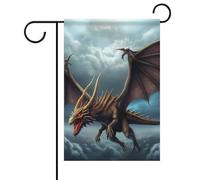 Flying Dragon Drapeaux de jardin pour le printemps et l'été 30,5 x 45,7 cm double face pour extérieur, drapeaux saisonniers et bannières pour patio, cour, terrasse, porche, jardin, terrasse, balcon